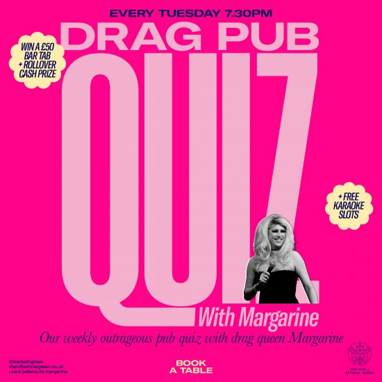 Drag Pub Quiz with Margarine